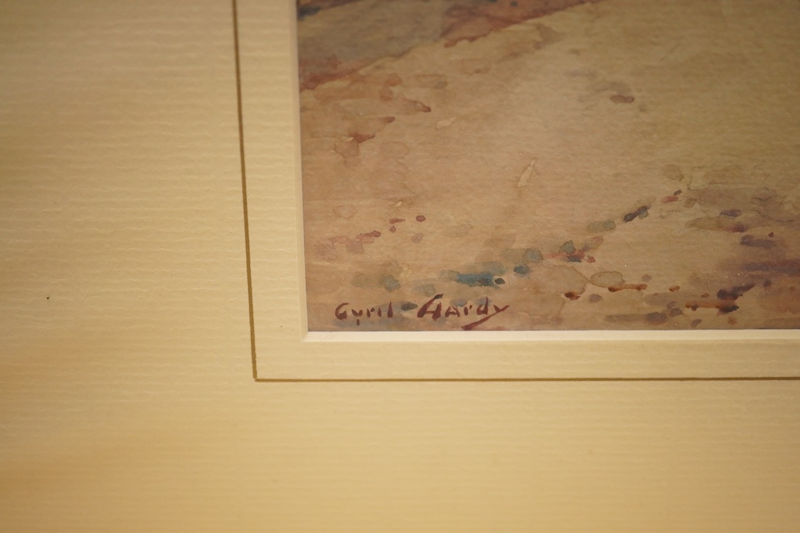 Edwin Earp (1851-1945), Mountainous riverscape with angler, signed, watercolour heightened with white, 23 x 38cm